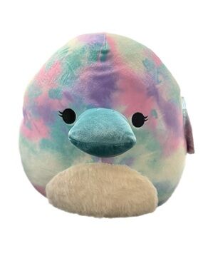 Squishmallows Mitch the Platypus Pastel Tie-Dye Plush 12 in. NWT